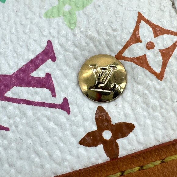 AUTH EUC Louis Vuitton Murakami Multicolor Cles Key Pouch/ Card Case/ Coin Purse - Picture 8 of 12